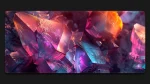 colorful crystals xl desk mat