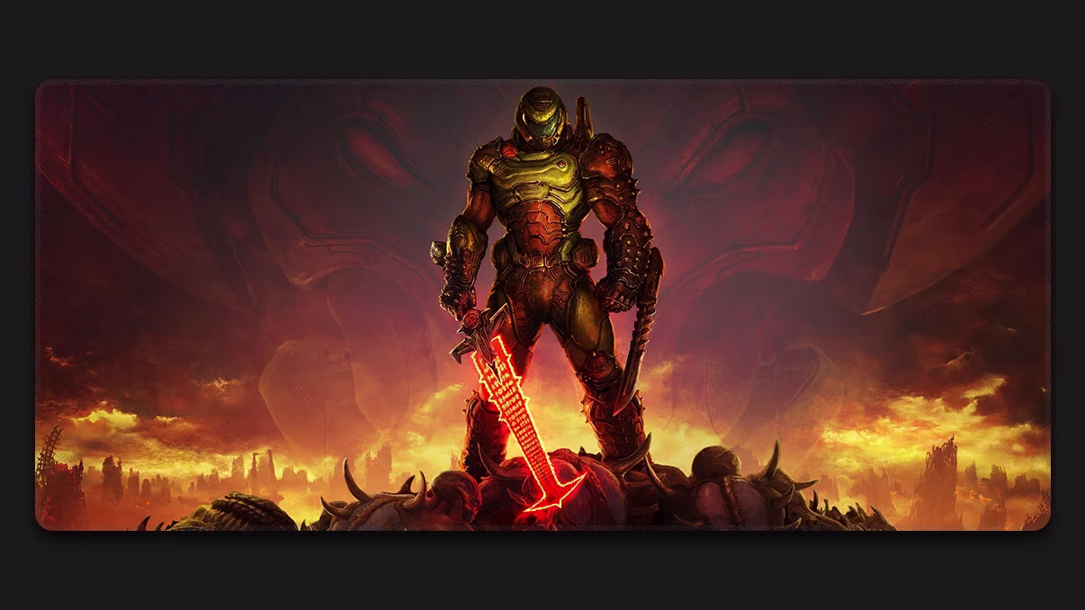 doom eternal hyperx gaming mousepad