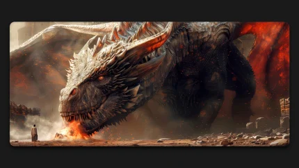 dragon fantasy desk mat gaming
