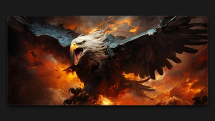 eagle burning custom mousepad xxl