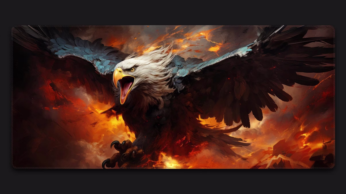 eagle burning custom mousepad xxl