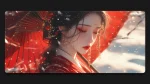 fantasy asian girl desk mat extra large