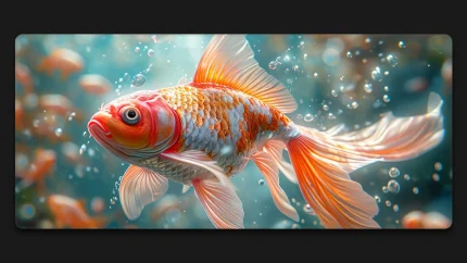 fish underwater custom xl mousepad