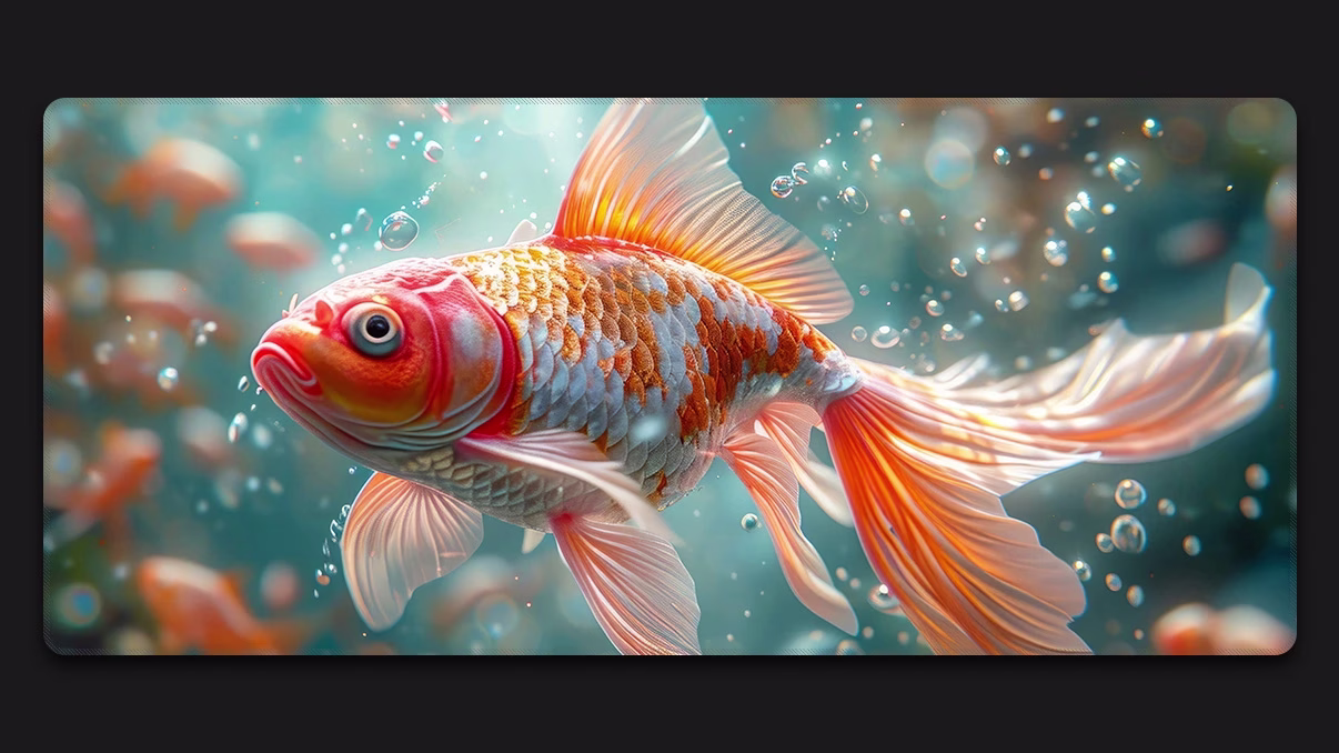 fish underwater custom xl mousepad