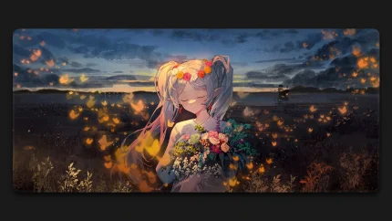 frieren anime girl big mouse pad