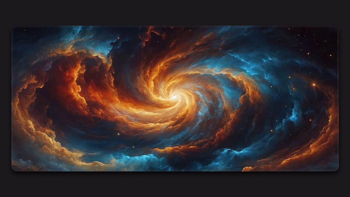 galaxy stars colorful desk mat mousepad