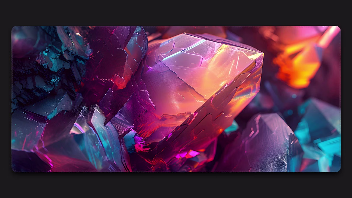 gemstone crystals desktop mousepad