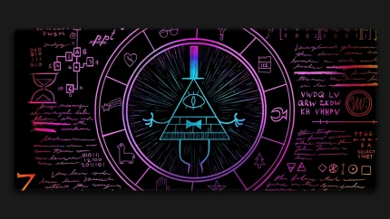 gravity falls bill cipher pyramid graffiti mousepad