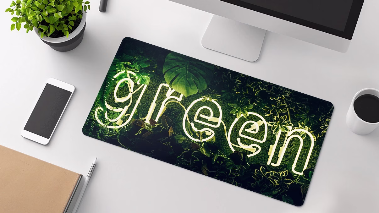 green desk pad