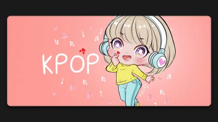 k pop chibi finger mouse mats