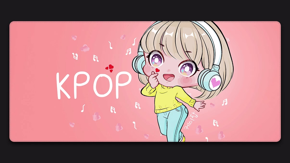 k pop chibi finger mouse mats