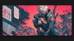 kakashi cyberpunk ninja desk mat xxl