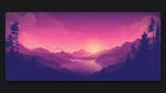 lakeside pink sky purple mousepad