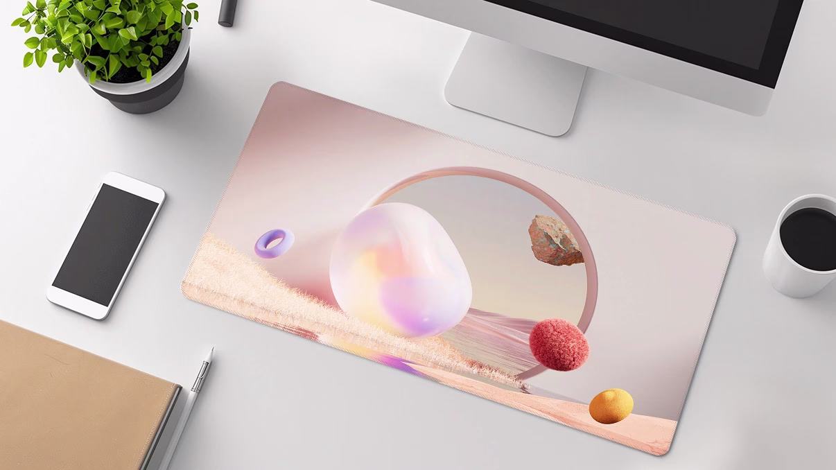 pastel digital art custom desk pads