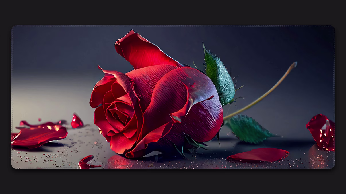 rose flower xxl deskmat