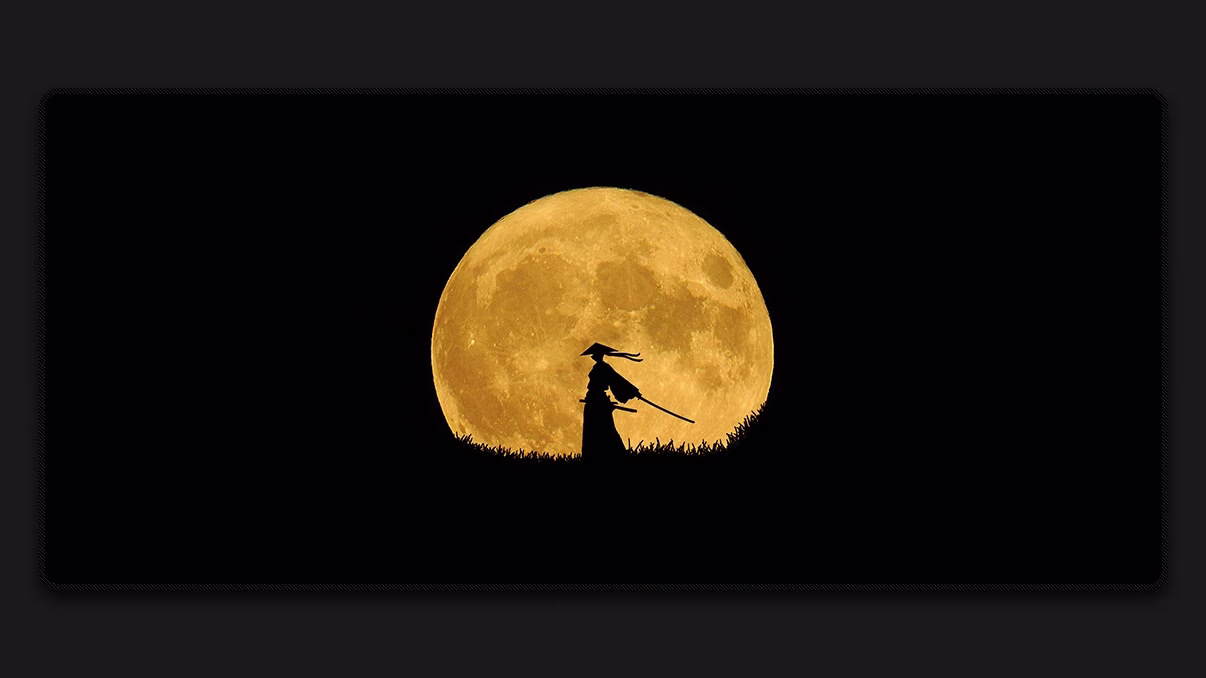 samurai full moon kurosun ninja mousepad