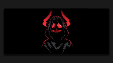spooky devil amoled black gaming deskmat