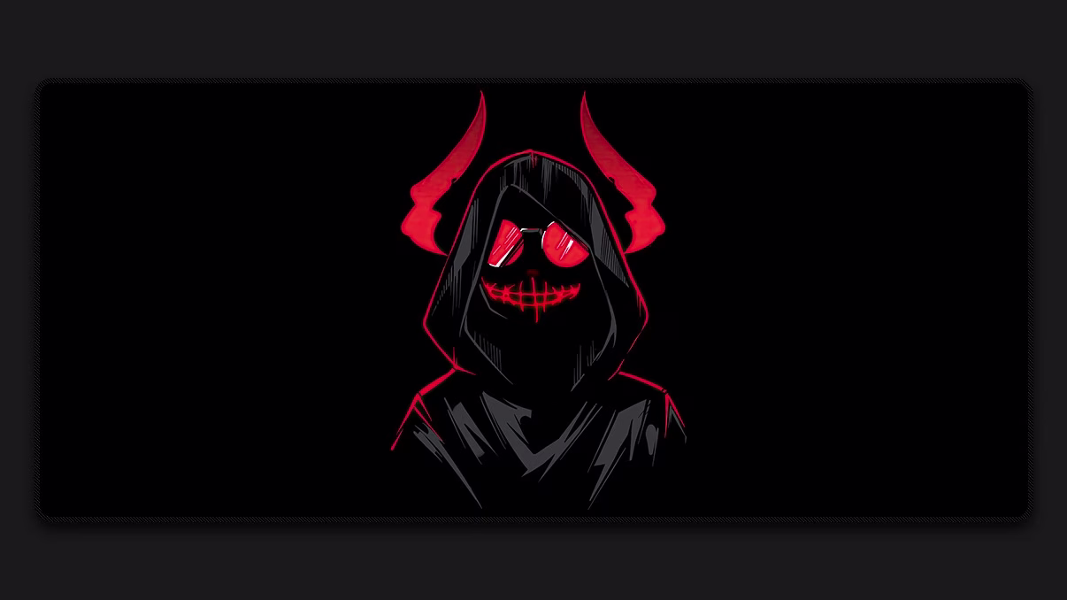 spooky devil amoled black gaming deskmat
