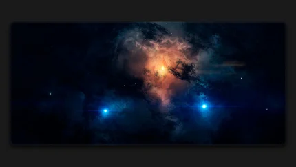 stars galaxy astronomy cosmos blue desk mat mousepad