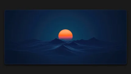 sunset mountain mousepad printing