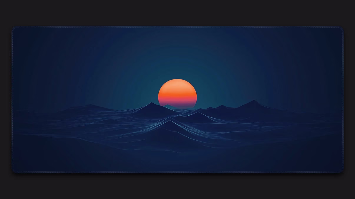 sunset mountain mousepad printing