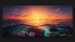 sunset underwater customized mousepad