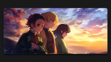 three boy mousepad anime