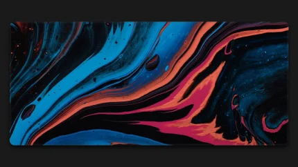blue and red desk mat