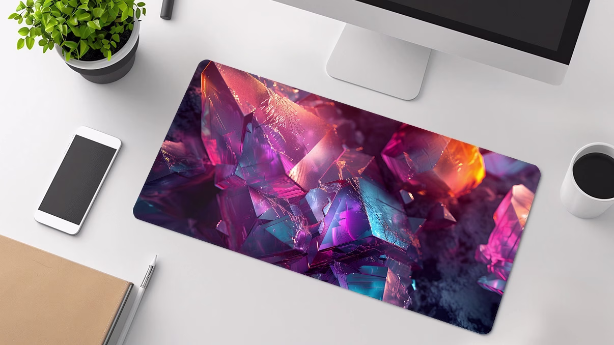 crystals luxury desk pad