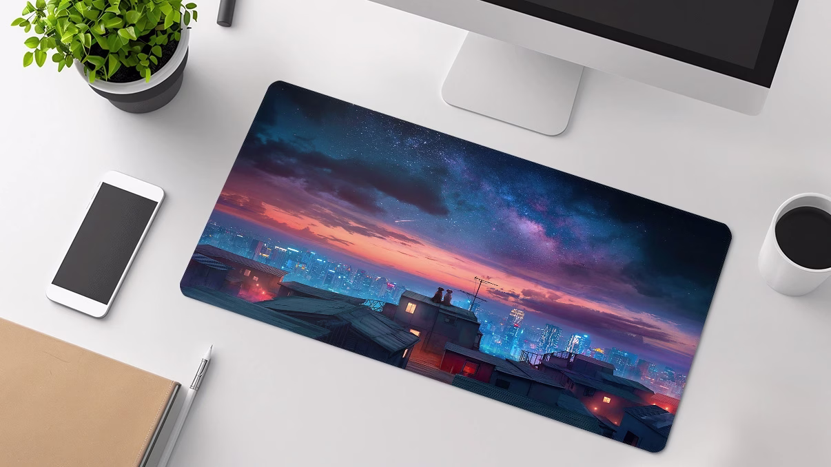 dogs surrealism anime desk mat