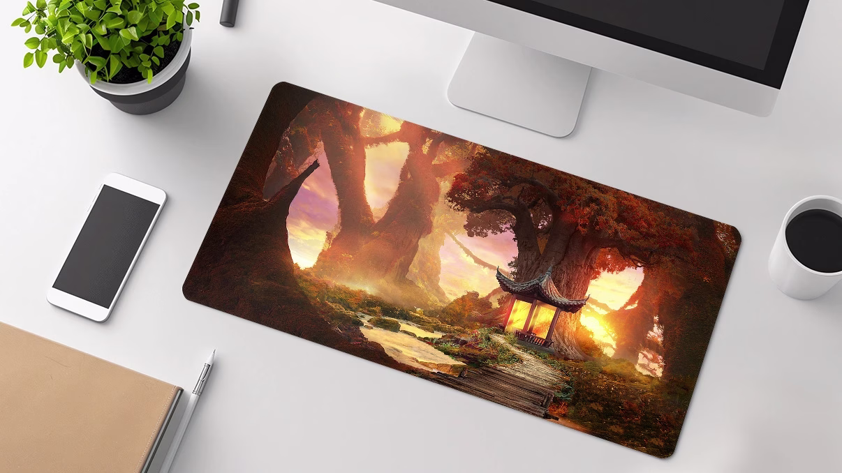 enchanting forest best desk mat gaming