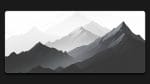 gray mountains computer desk mat