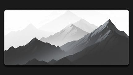 gray mountains computer desk mat