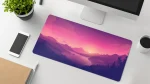 lakeside sky pink desk pad