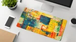 patterned desk pad