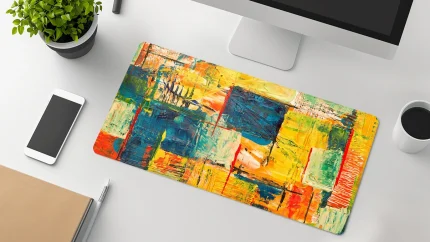 patterned desk pad