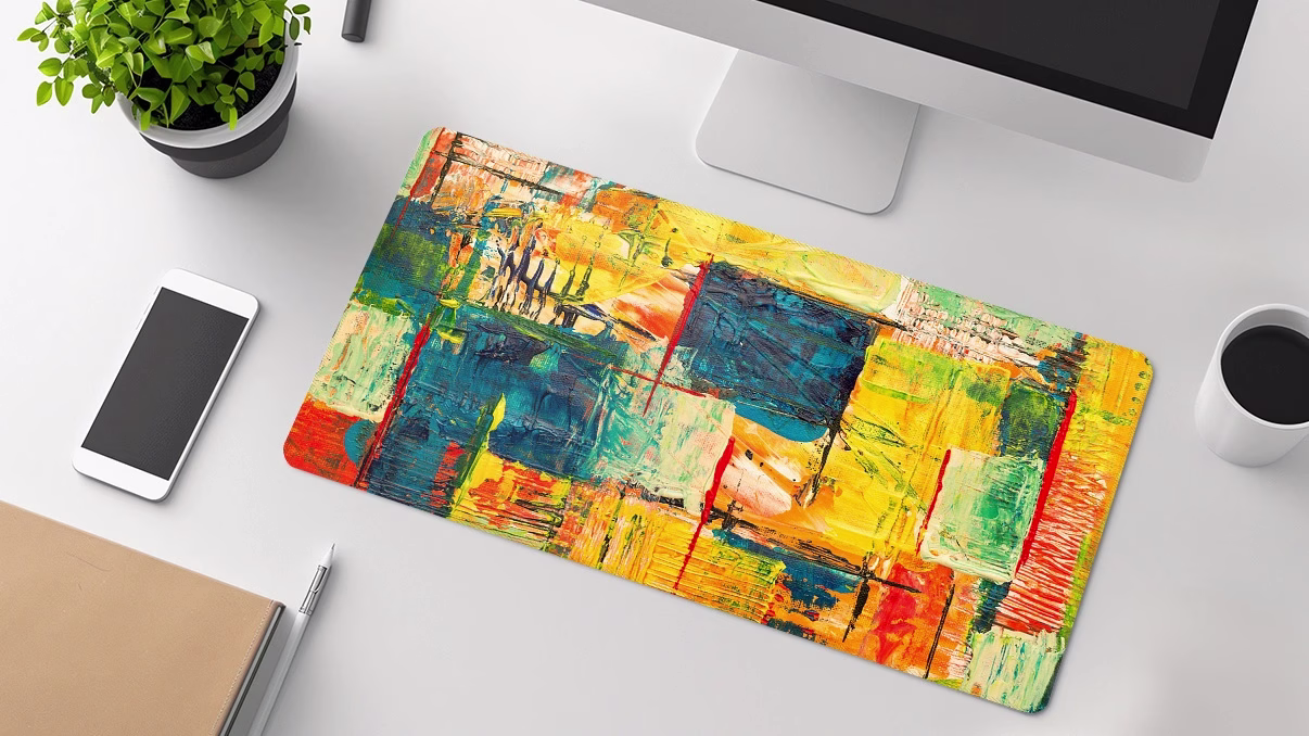 patterned desk pad