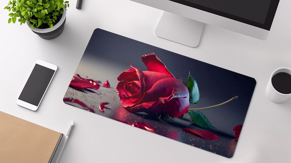 Rose Flower desk pad for office