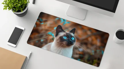 siamese cat desk pad cute