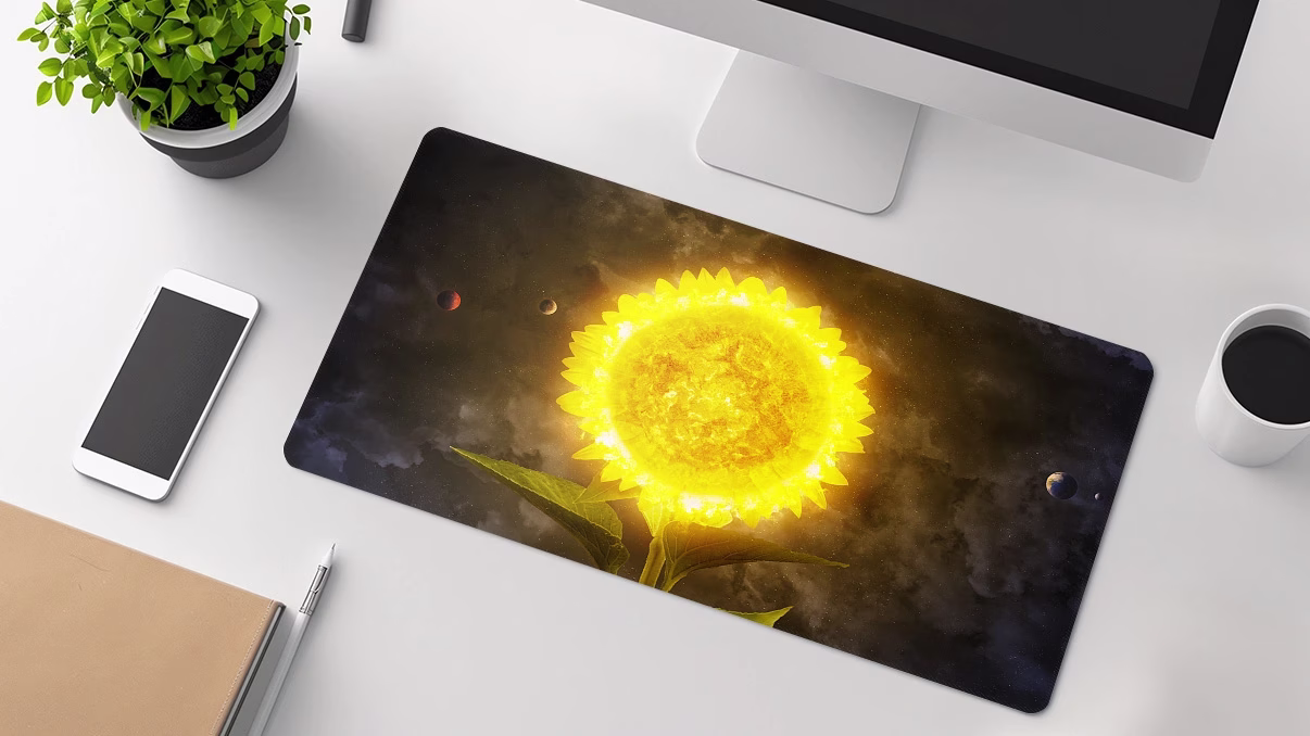 solar system custom size desk pad