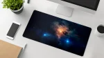 stars galaxy small desk pad
