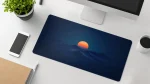 sunset minimal desk pad