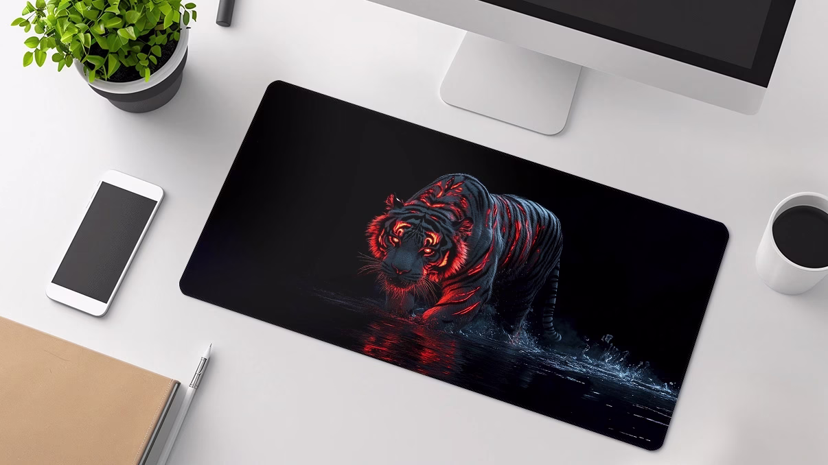 tiger dope amoled desk sized mouse pad