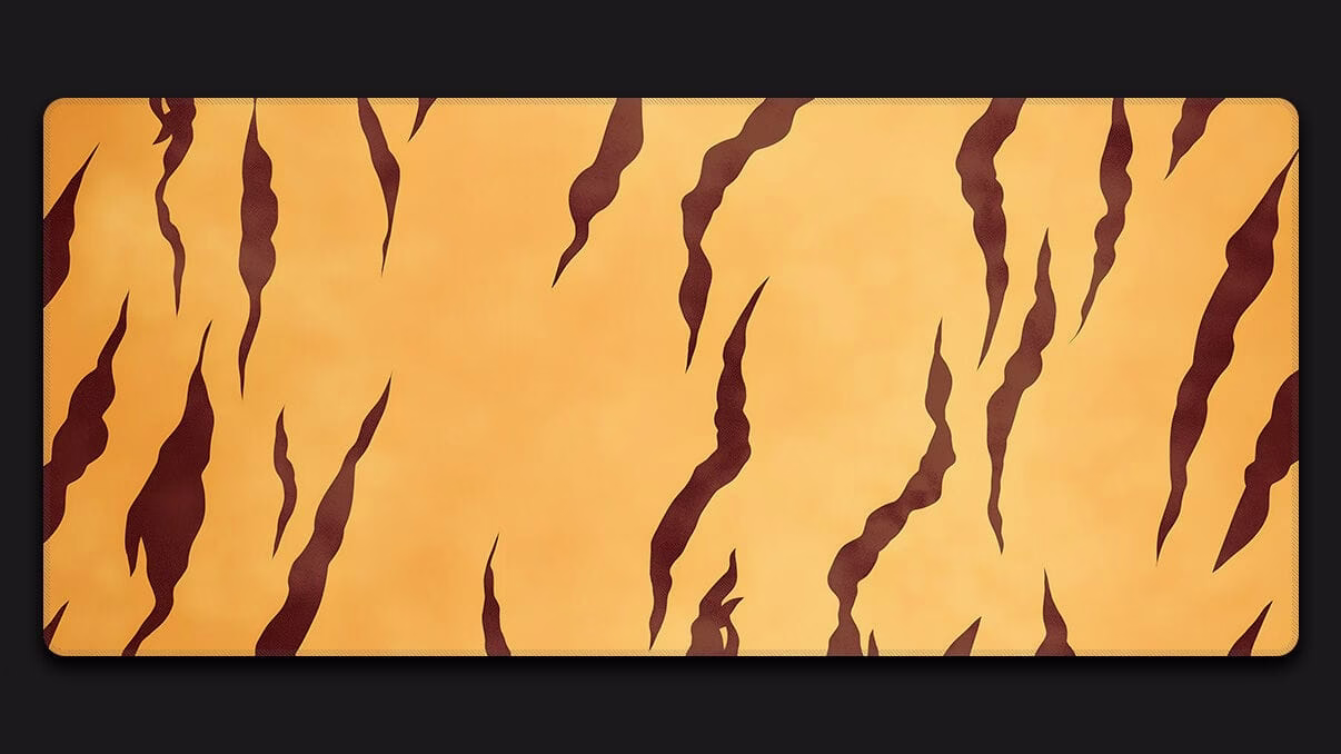 tiger skin minimalist desk mat