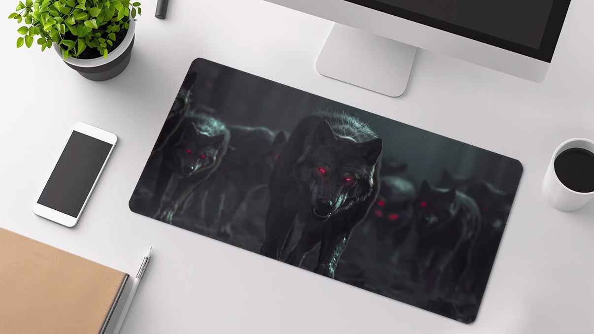 wolf extra large desk pad