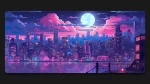 Midnight City cool desk mats
