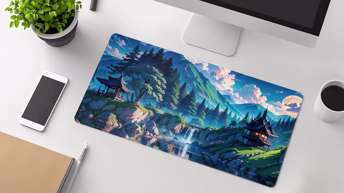 japanese garden desk mat