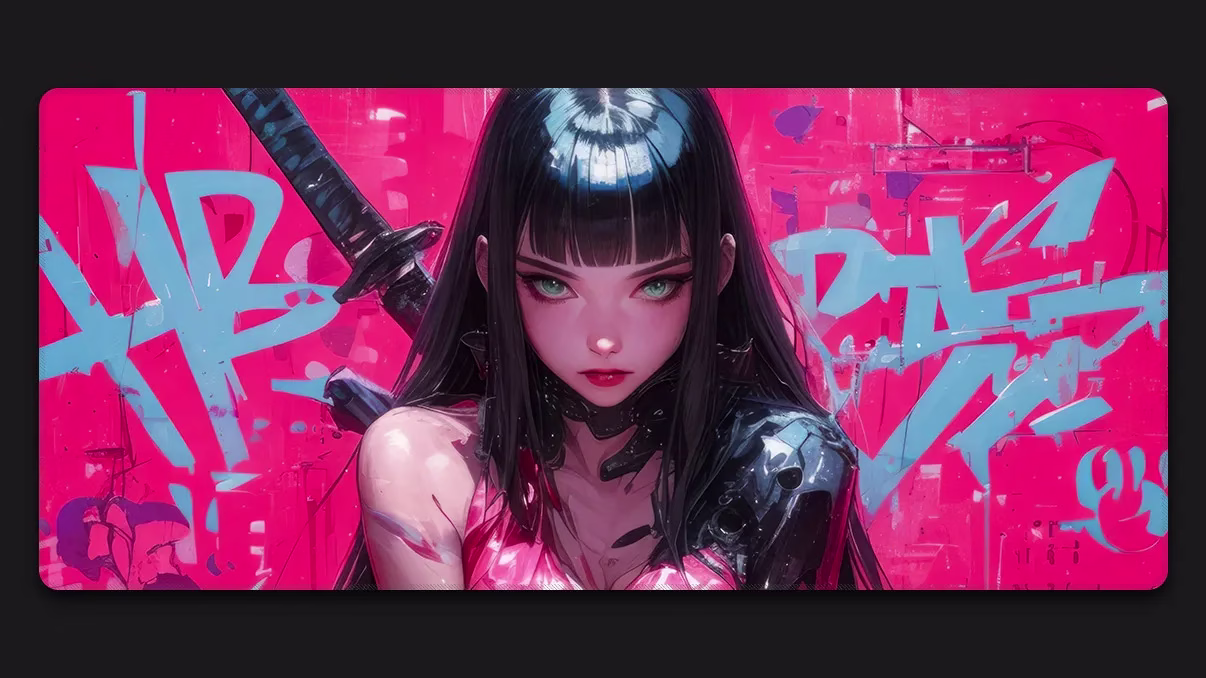 katana anime desk mats