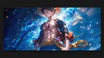 luffy scar one piece desk mat