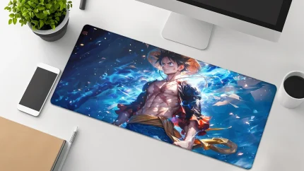 luffy scar one piece desk mat
